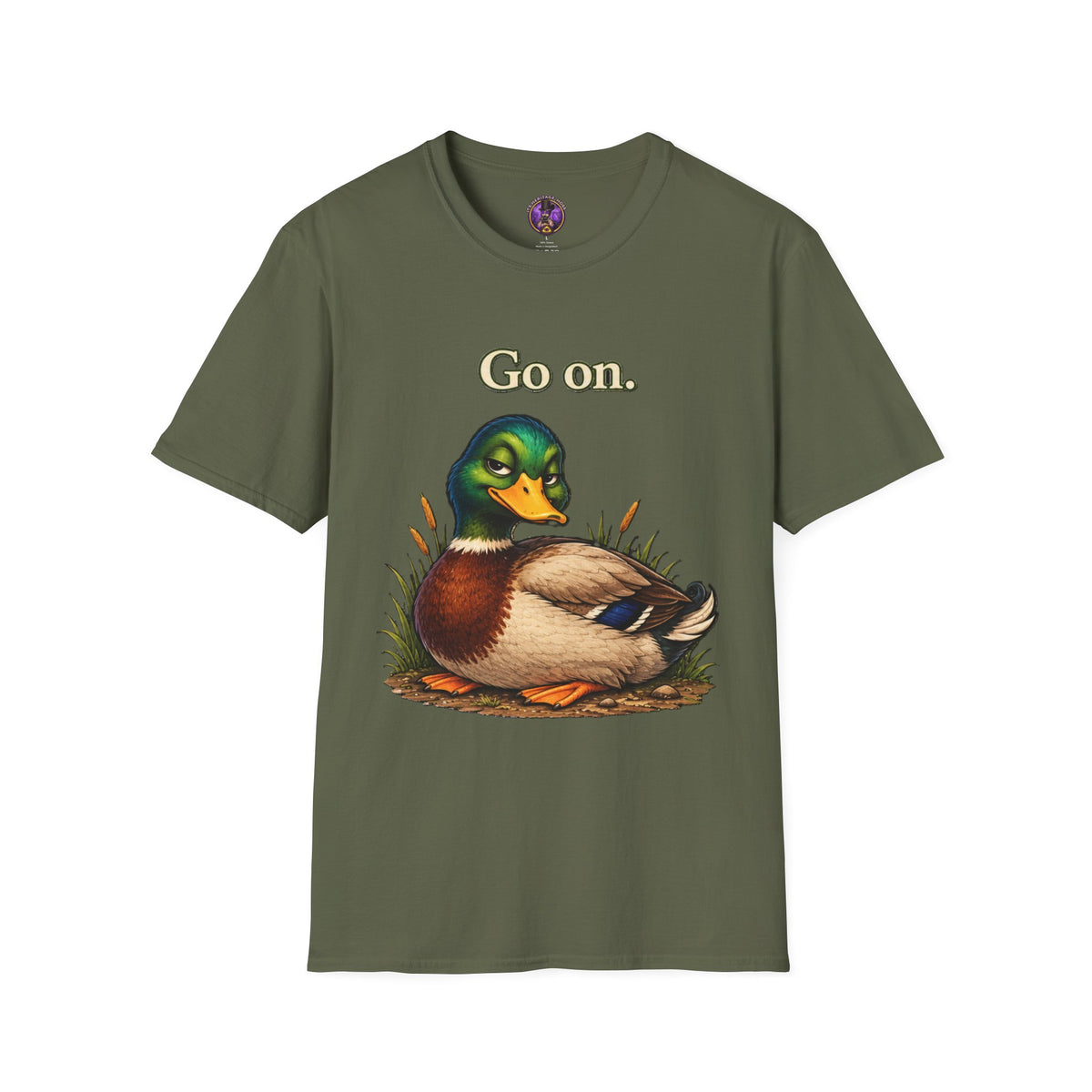 Go On Duck T-Shirt - Vintage Mallard Illustration Graphic Tee graphic T-shirt product image 3
