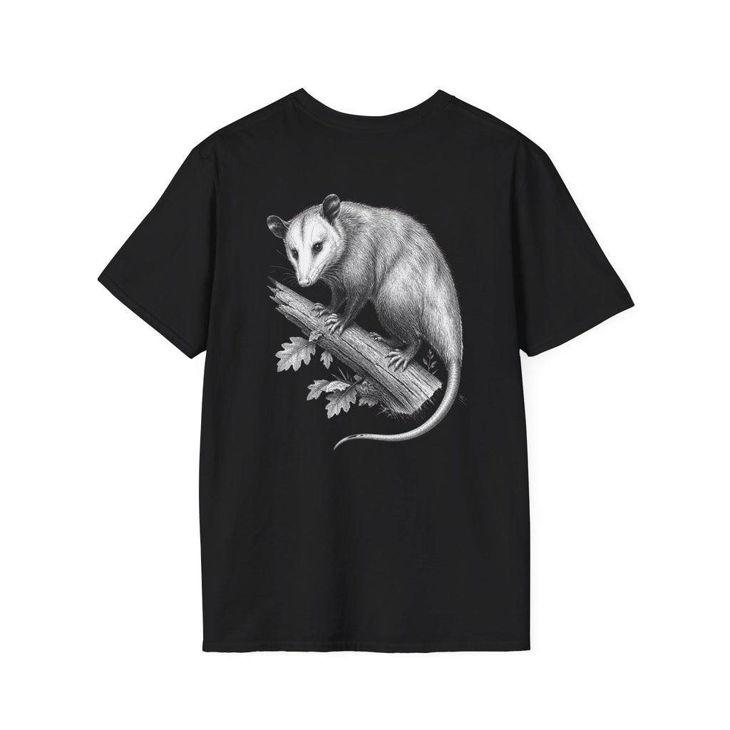 Opossum Illustration T-Shirt — Vintage Wildlife Art Tee — product view 1