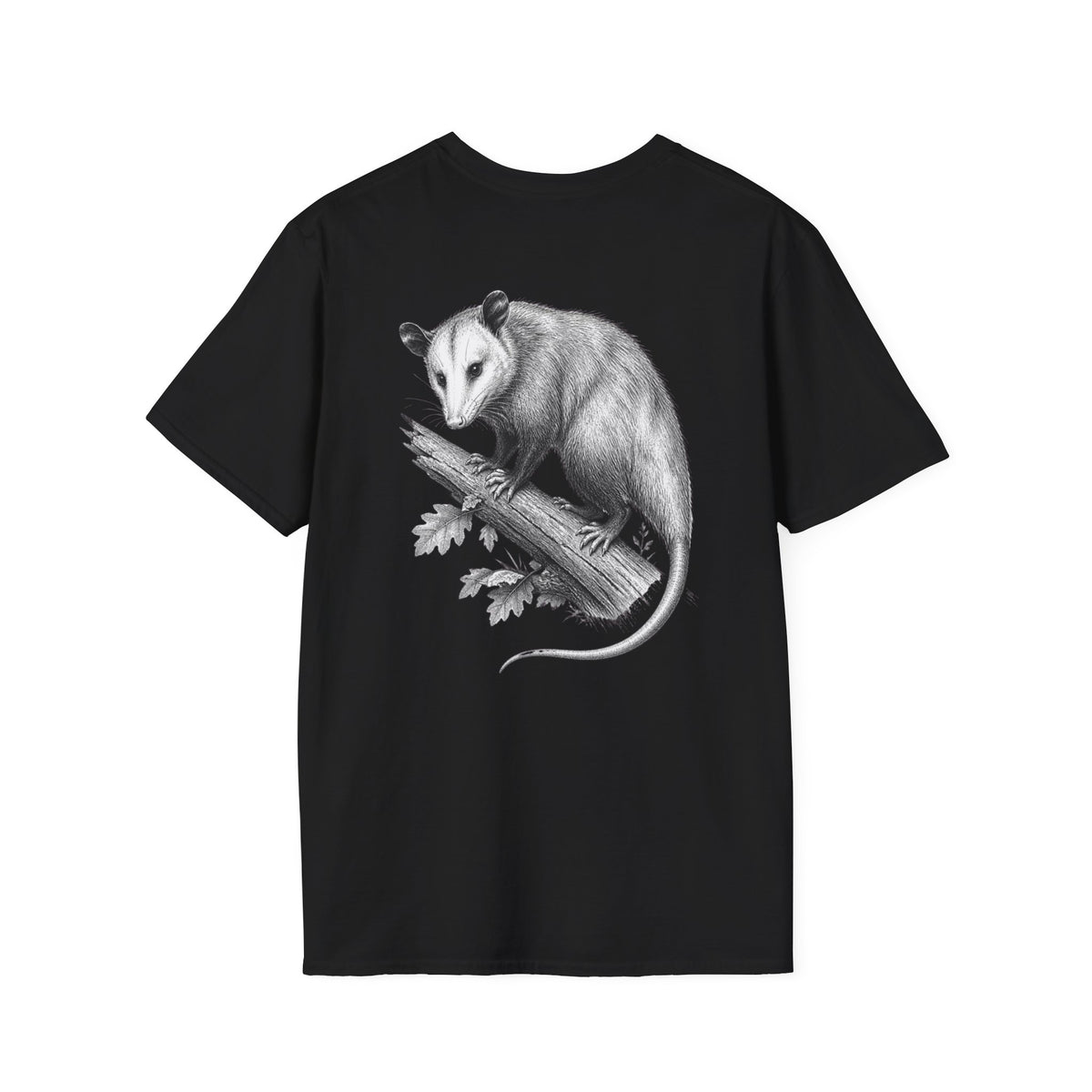 Opossum Illustration T-Shirt — Vintage Wildlife Art Tee — product view 1