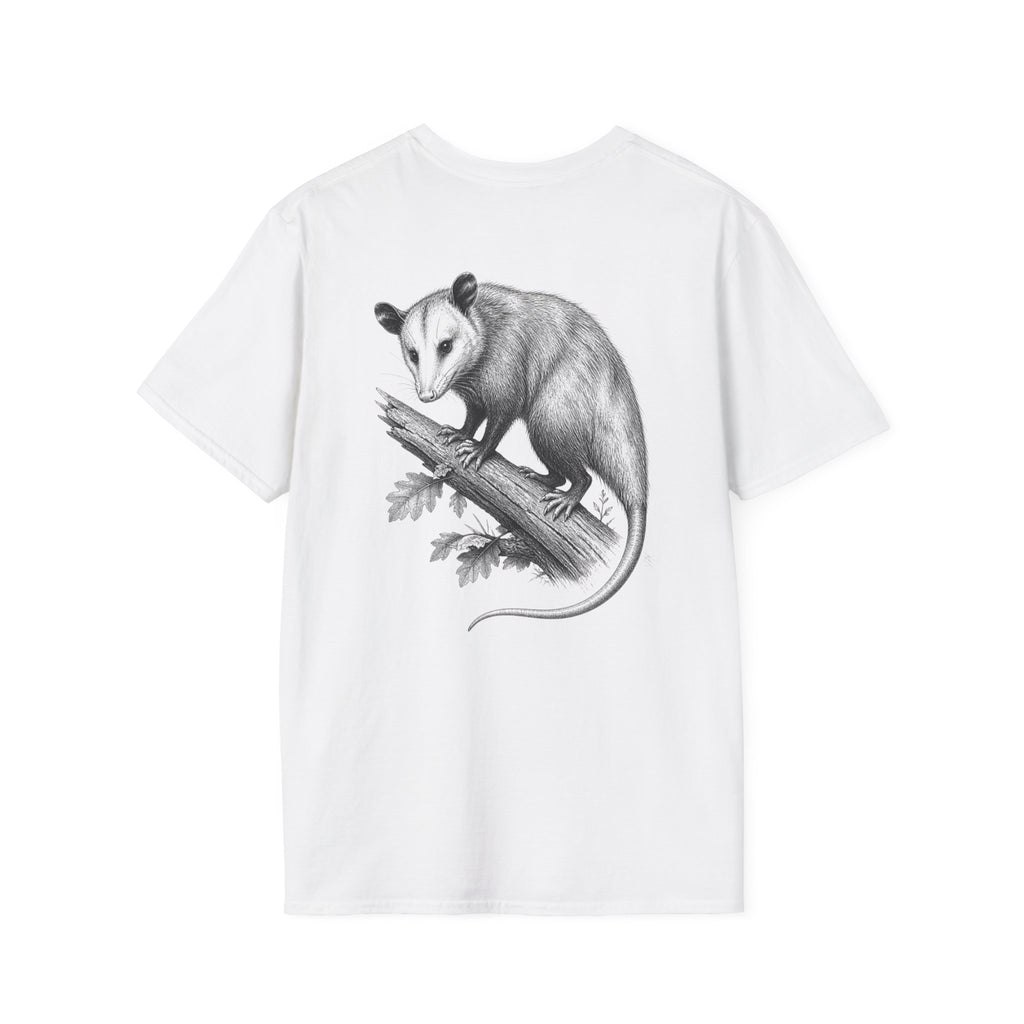 Opossum Illustration T-Shirt — Vintage Wildlife Art Tee — product view 7