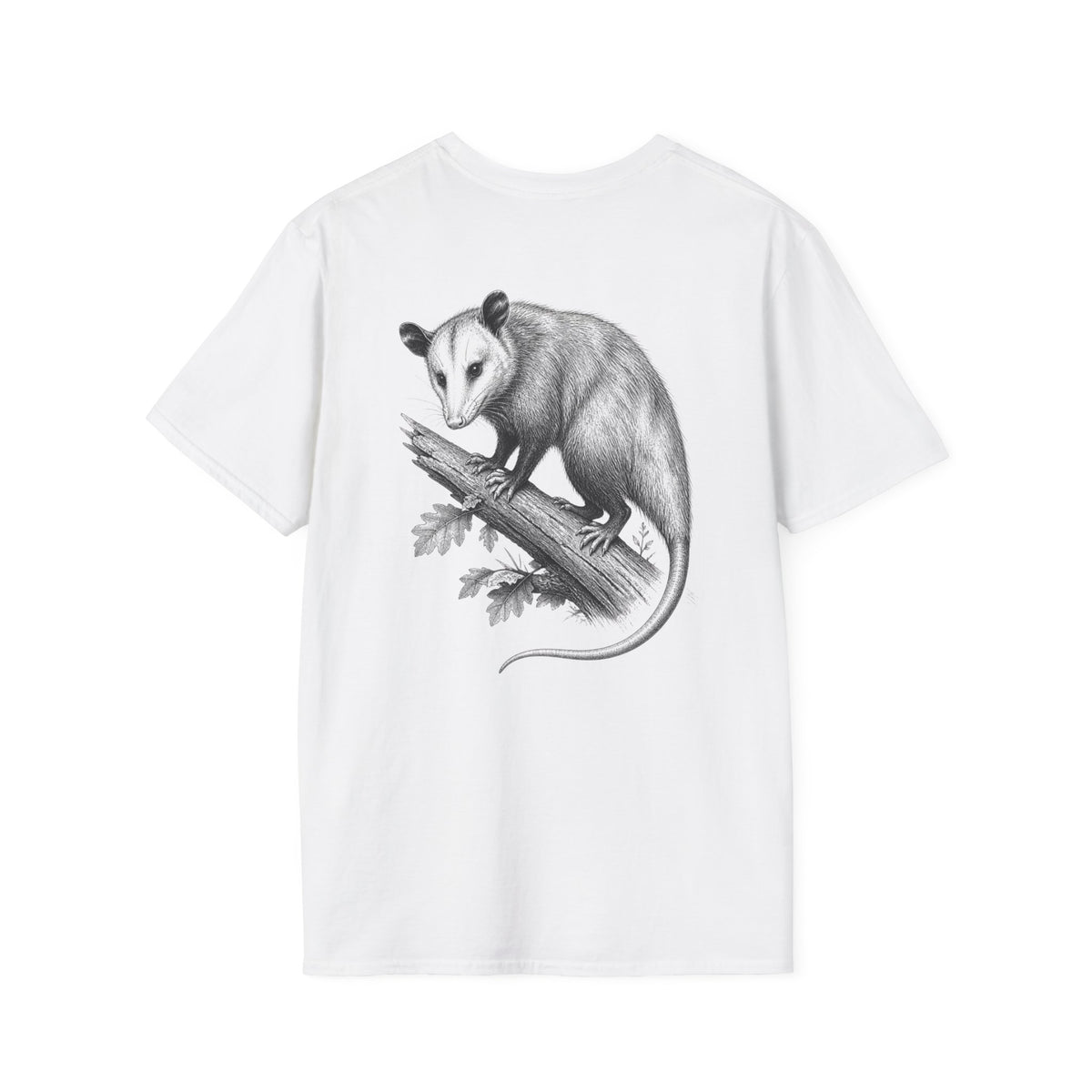Opossum Illustration T-Shirt — Vintage Wildlife Art Tee — product view 7