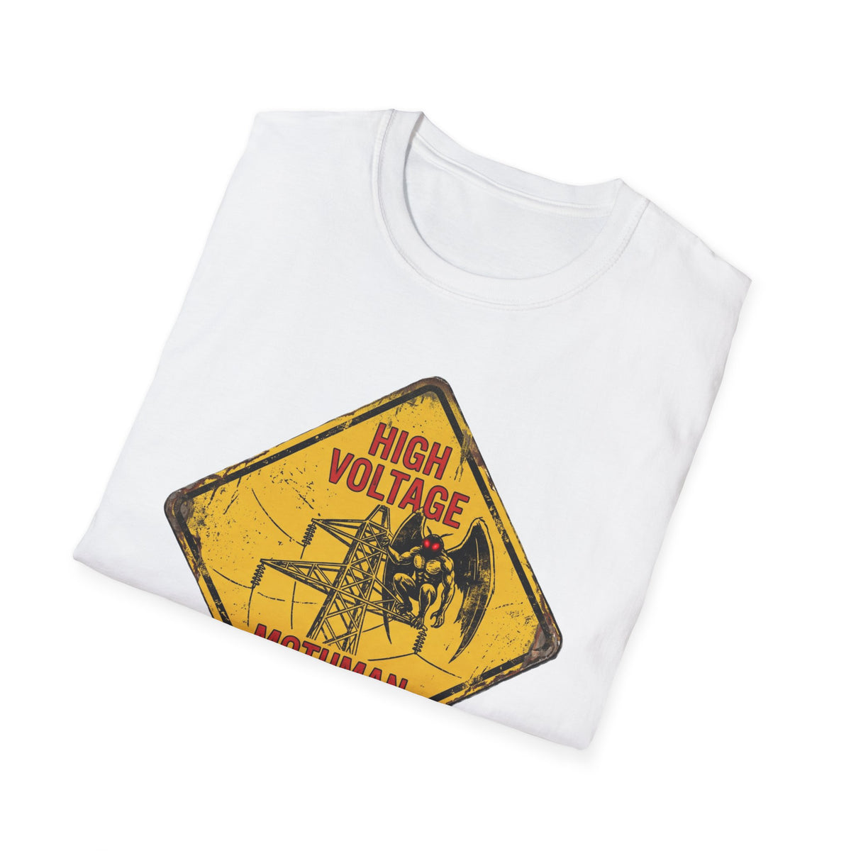 Mothman High Voltage Warning Sign Cryptid Shirt | It's Heritage Hoss