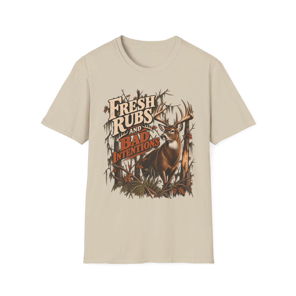 Fresh Rubs & Bad Intentions Whitetail Rut Hunting Design