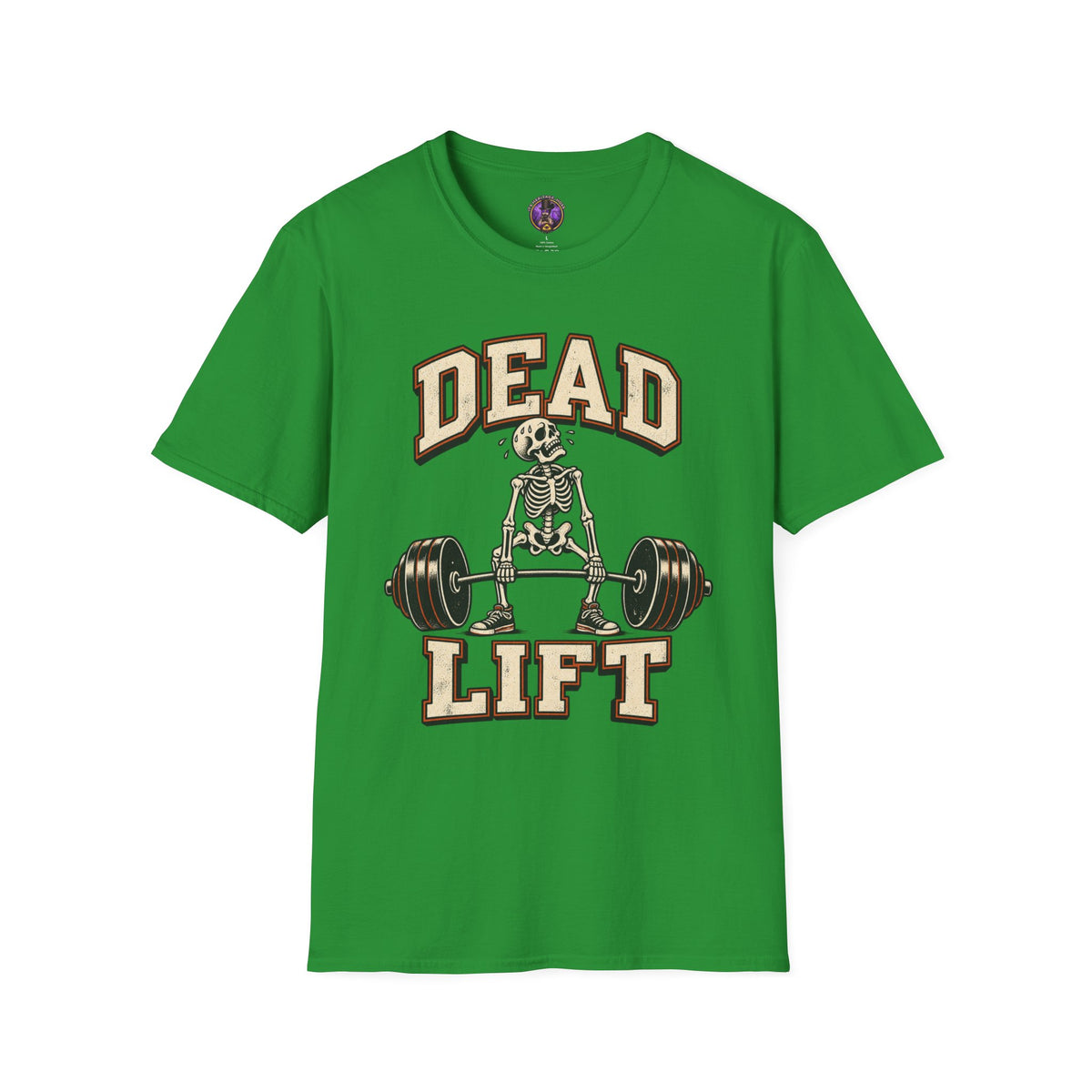 Deadlift Skeleton T‑Shirt - Funny Gym Workout Tee graphic T-shirt product image 3