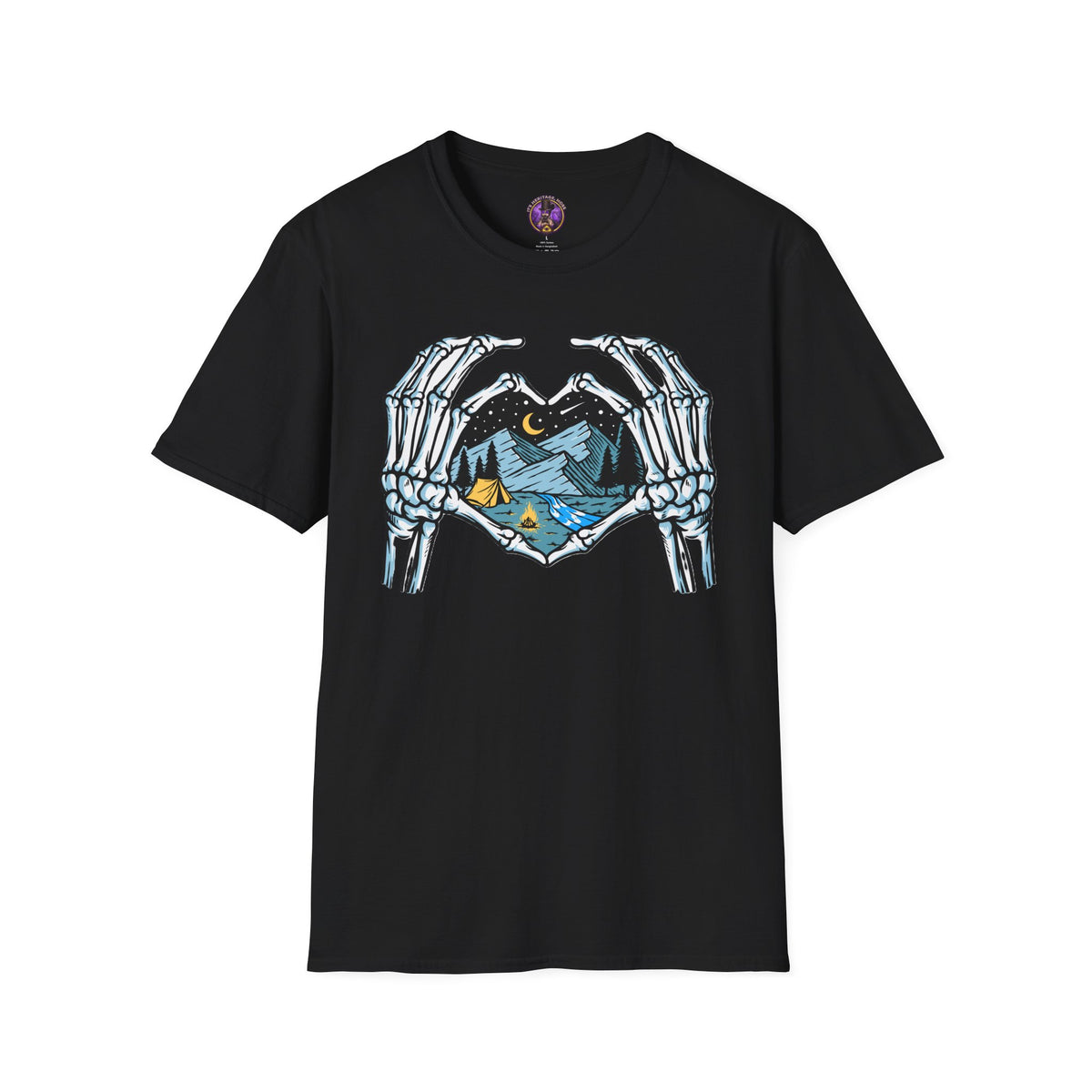 Skeleton Hands Heart Camping T-Shirt