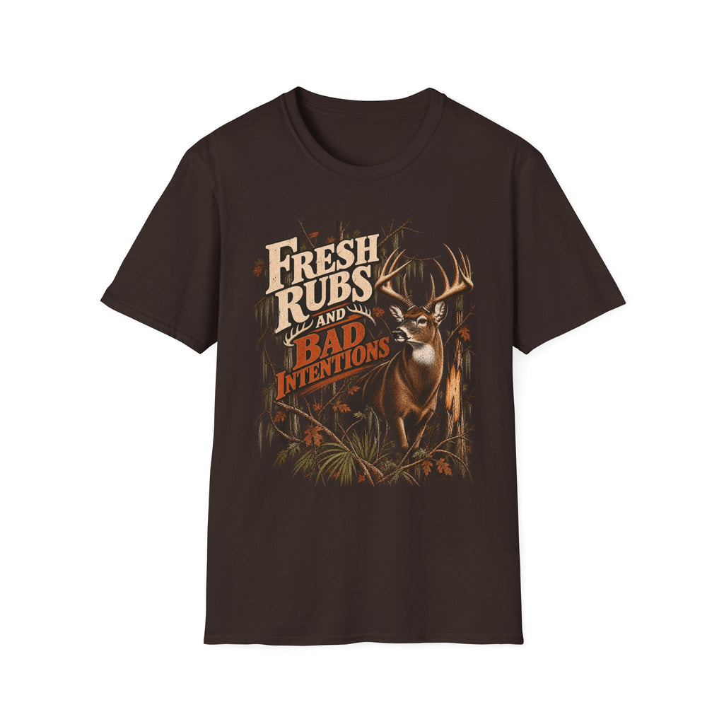 Fresh Rubs & Bad Intentions Whitetail Rut Hunting Design