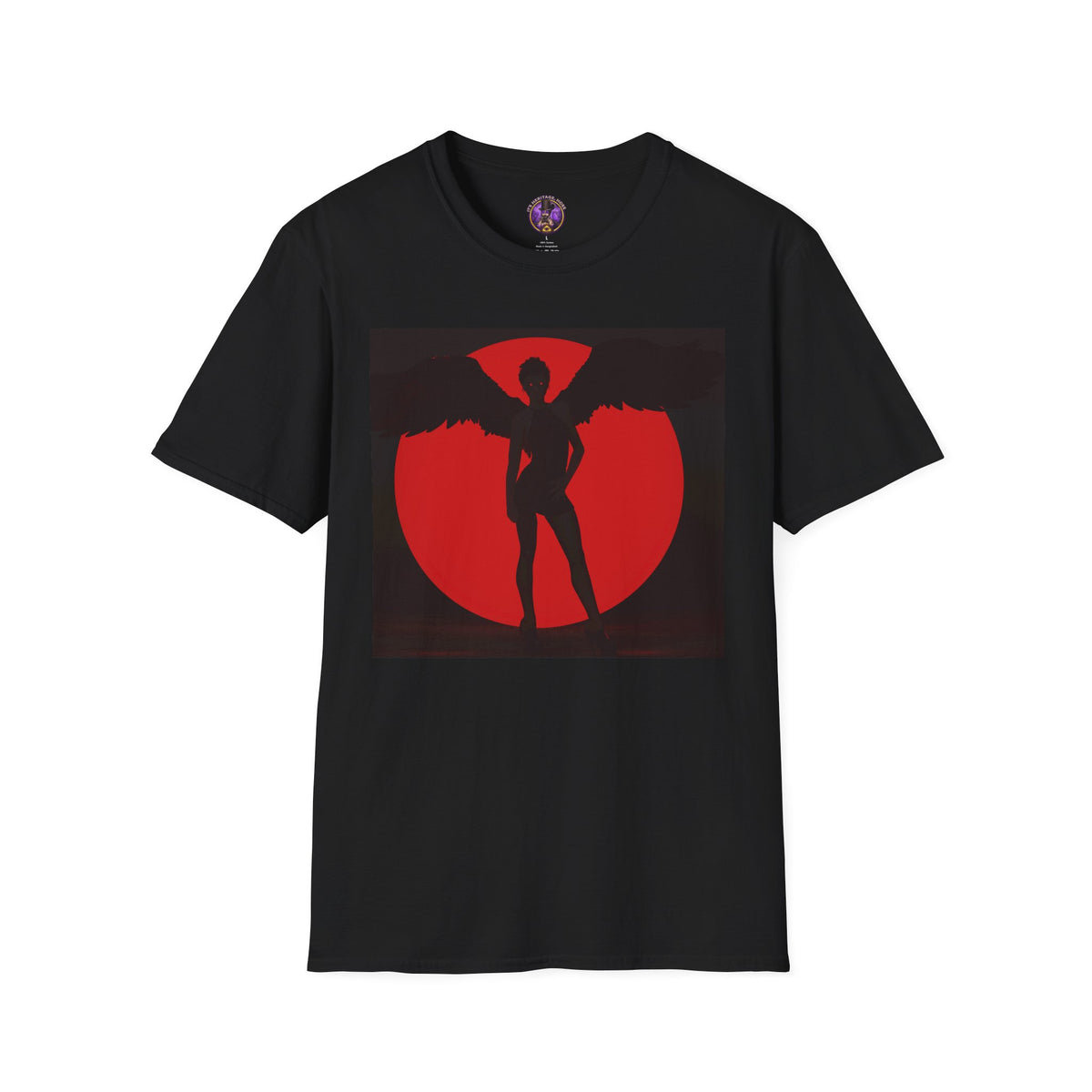 Angel Silhouette Red Moon T-Shirt