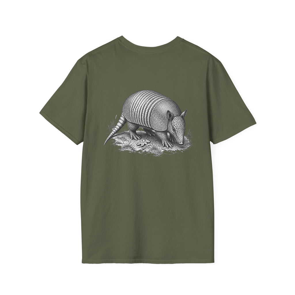 Armadillo Graphic T-Shirt — Vintage Wildlife Illustration Tee — product view 1