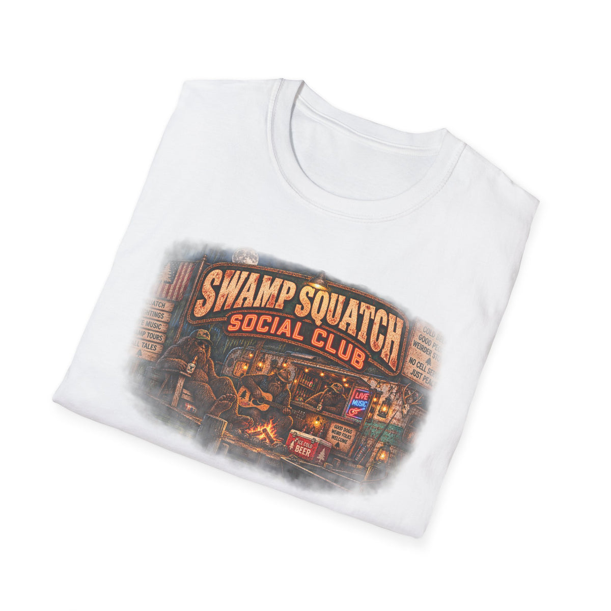 Swamp Squatch Social Club T-Shirt — Bayou Cryptid