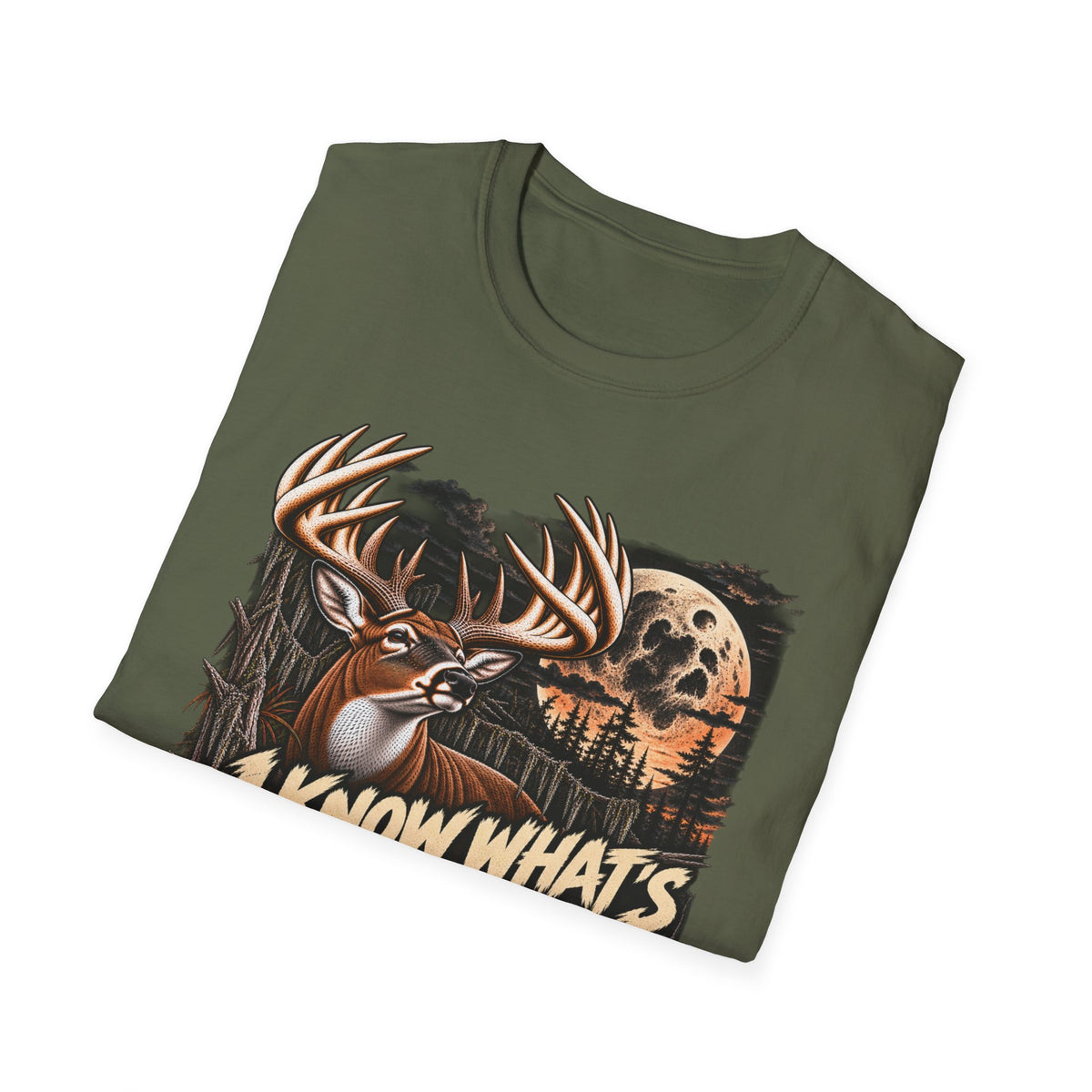 I Know What's Inside The Moon Weird Whitetail Deer Design