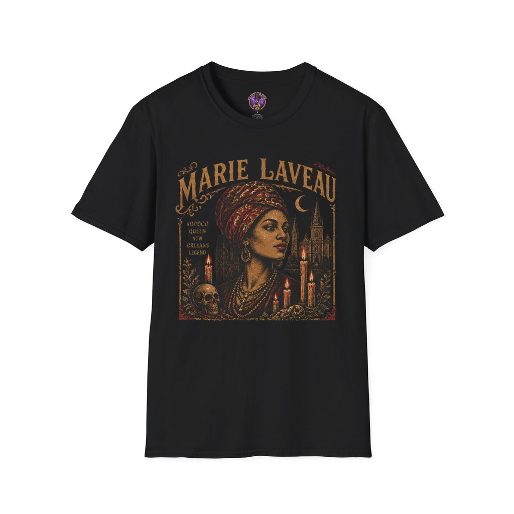 Marie Laveau Voodoo T‑Shirt - New Orleans Mystic Portrait Tee graphic T-shirt product image 1
