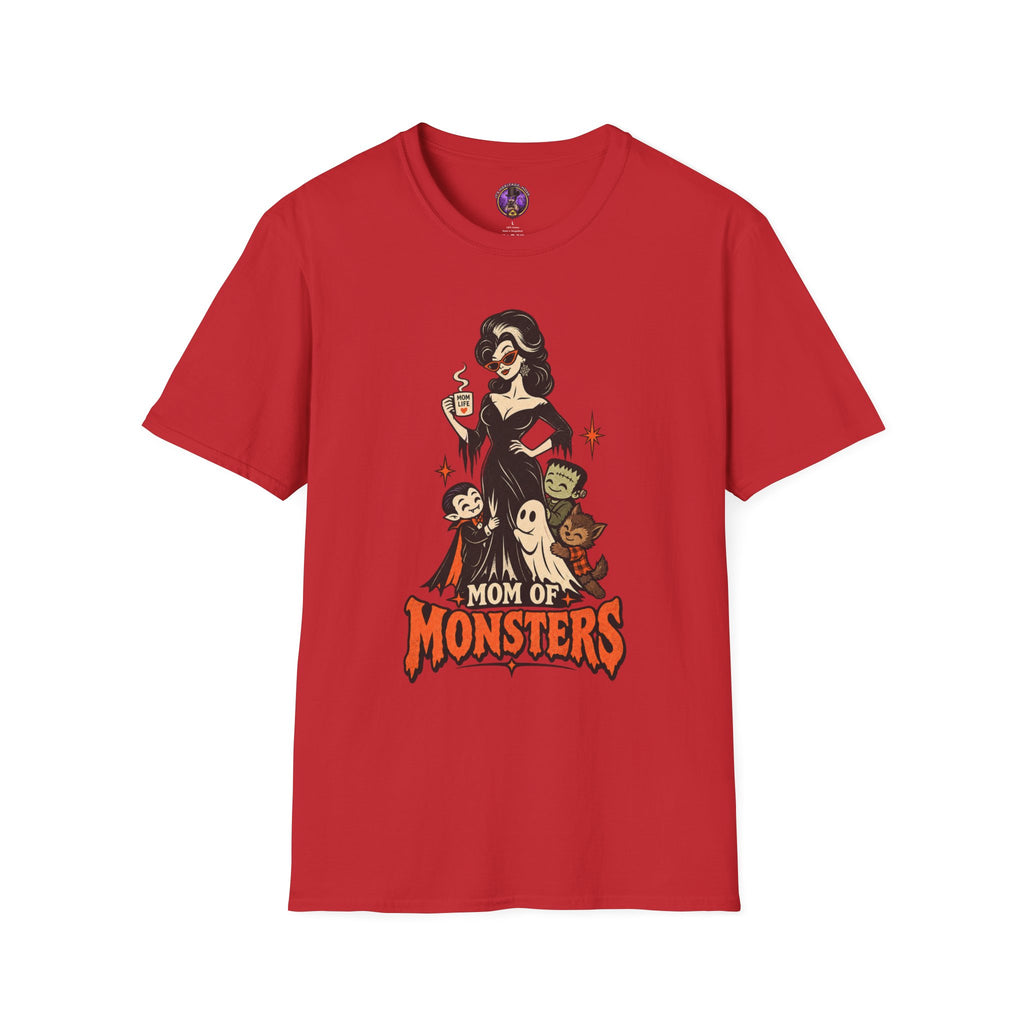 Mom of Monsters T-Shirt - Retro Goth Halloween Tee for Moms graphic T-shirt product image 4
