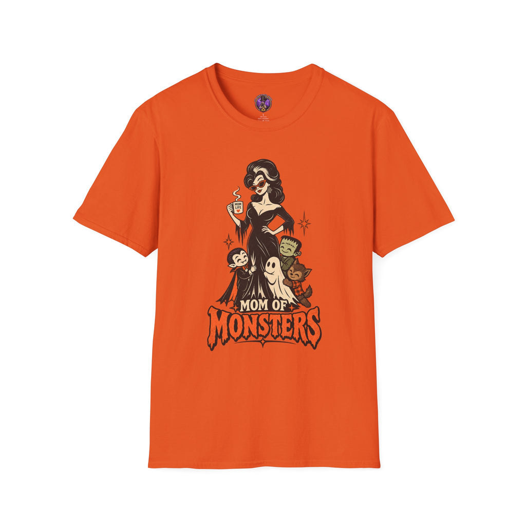 Mom of Monsters T-Shirt - Retro Goth Halloween Tee for Moms graphic T-shirt product image 1