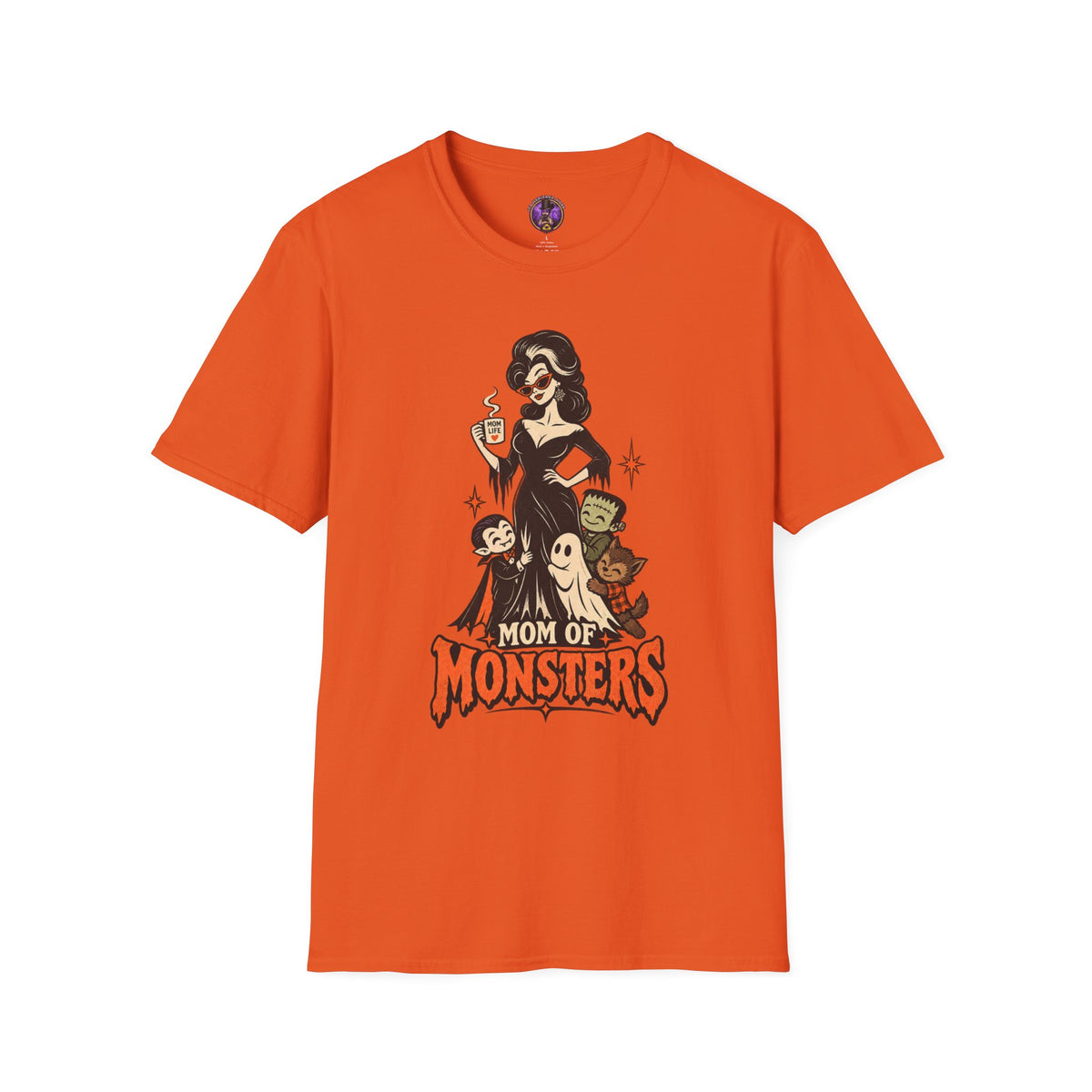 Mom of Monsters T-Shirt - Retro Goth Halloween Tee for Moms graphic T-shirt product image 1