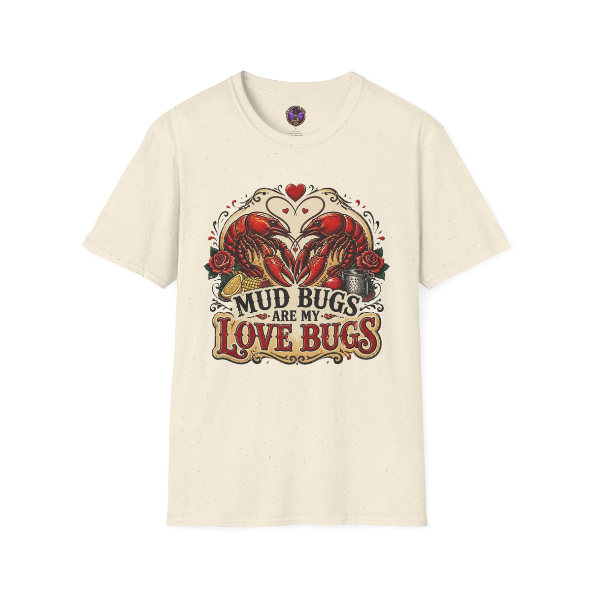 Mud Bugs Are My Love Bugs Crawfish T-Shirt graphic T-shirt product image 3
