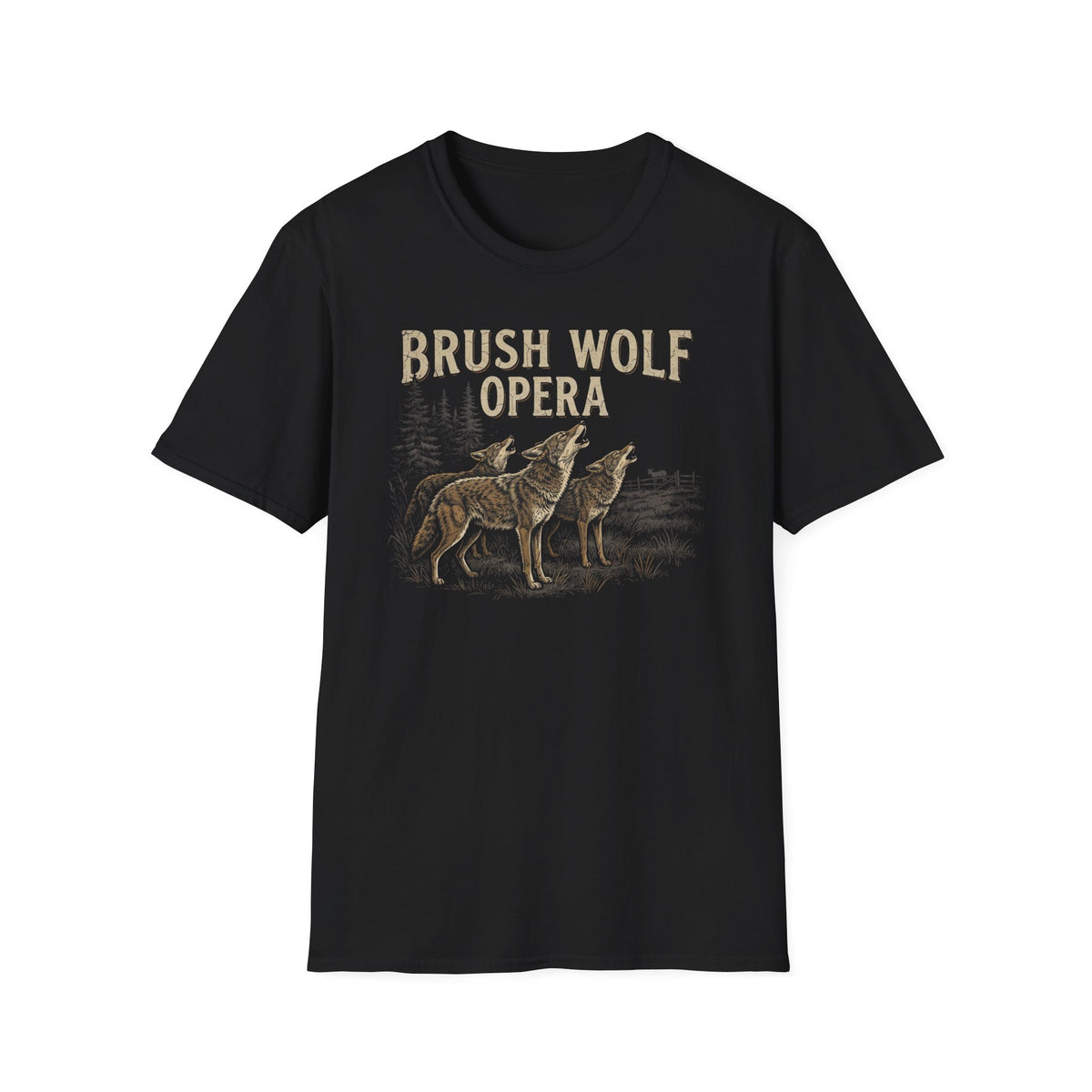 Brush Wolf Opera Coyote T-Shirt | It's Heritage Hoss