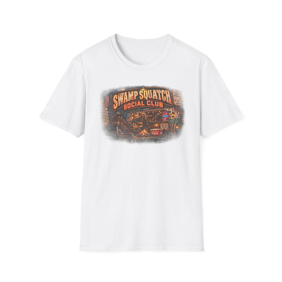 Swamp Squatch Social Club T-Shirt — Bayou Cryptid