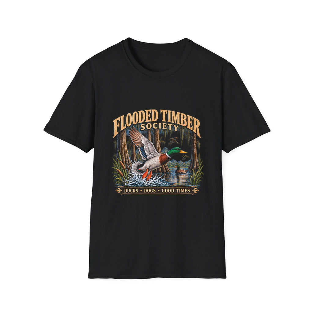 Flooded Timber Society Duck Hunting T-Shirt outdoor graphic T-shirt product image 2