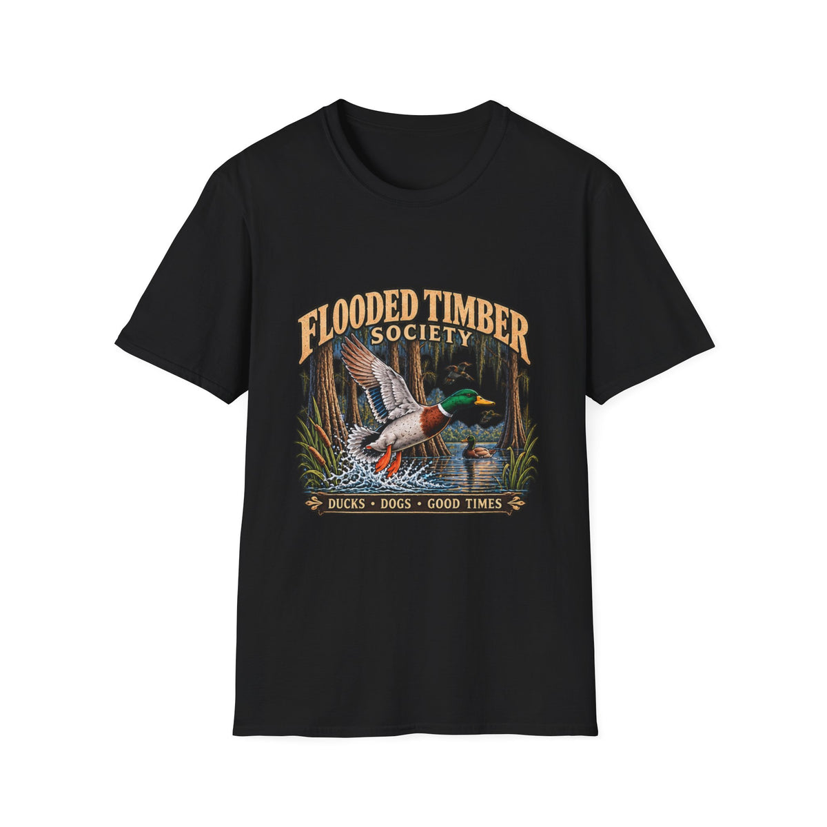 Flooded Timber Society Duck Hunting T-Shirt outdoor graphic T-shirt product image 2