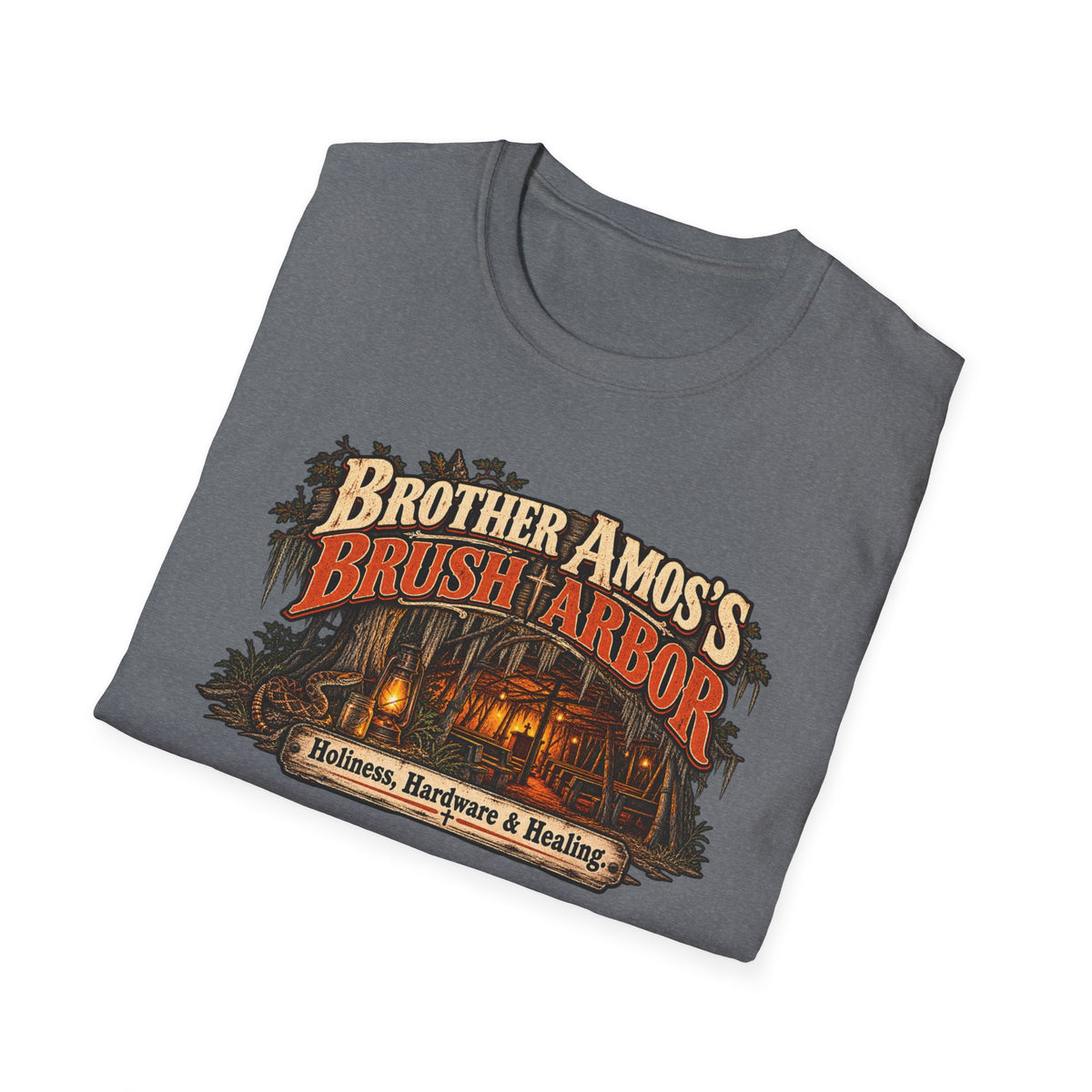 Brother Amos’s Brush Arbor T-Shirt — Southern Revival