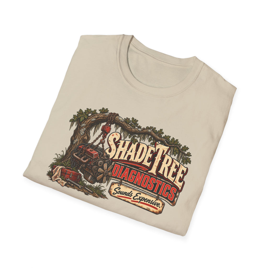 Shade Tree Diagnostics T-Shirt — Mechanic Humor