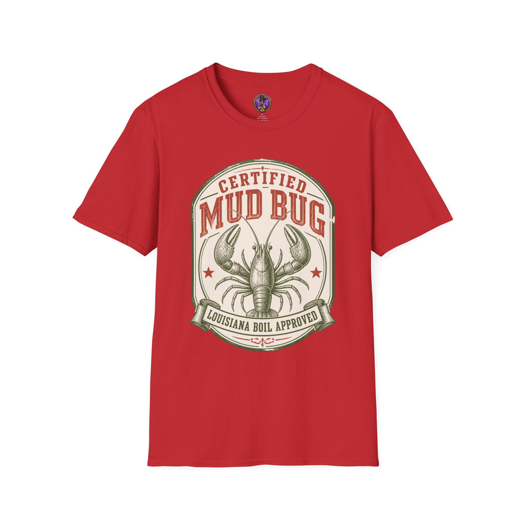 Certified Mud Bug Louisiana Boil Approved graphic T-shirt product image 4