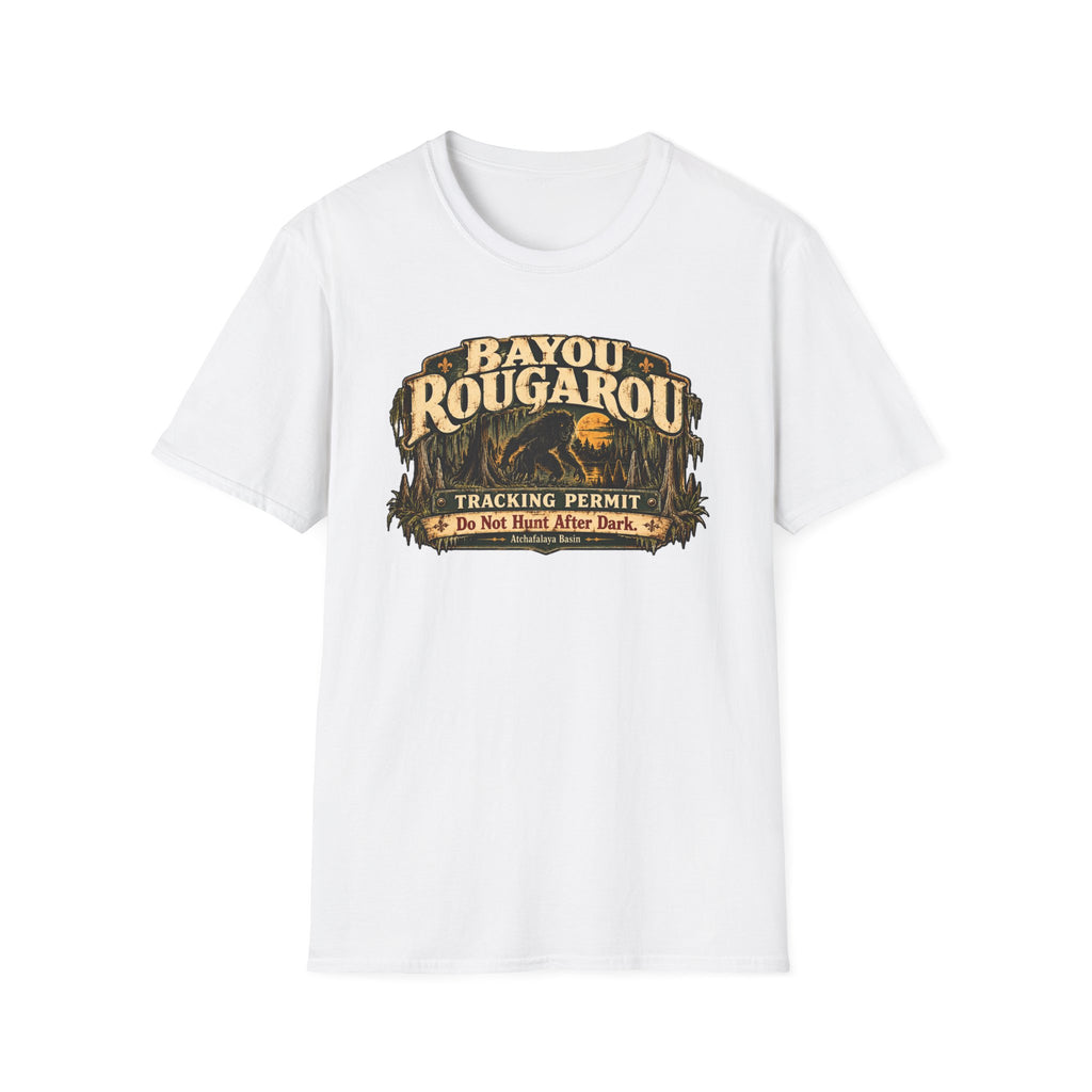 Bayou Rougarou Tracking Permit T-Shirt — Louisiana Cryptid
