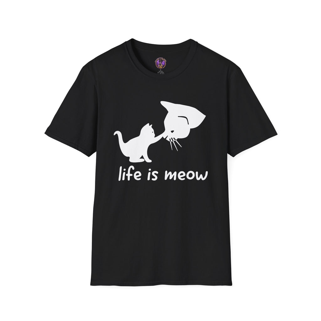 Cat T-Shirt - "Life Is Meow" Cute Cat Graphic Tee for Cat Lovers graphic T-shirt product image 1