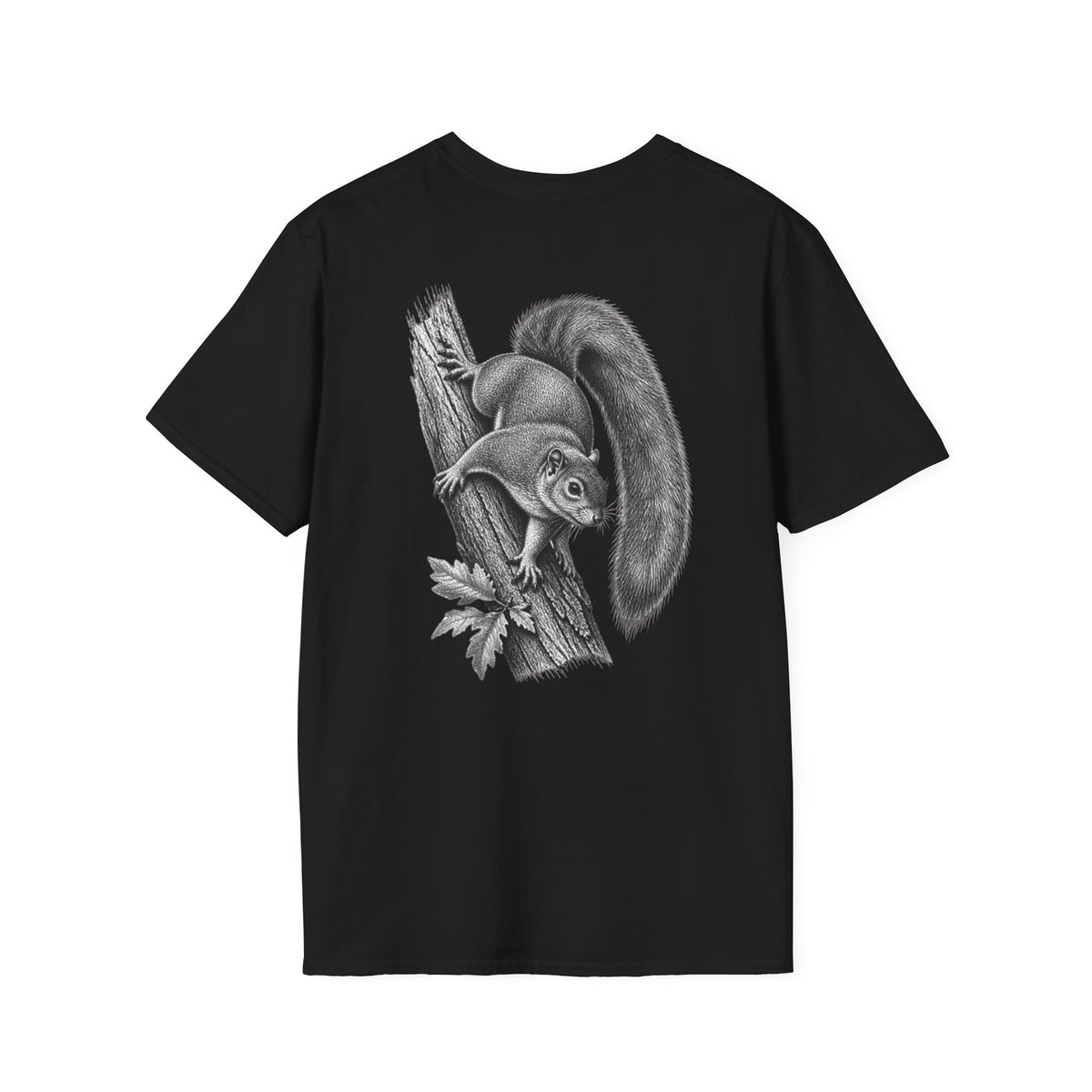 Squirrel Sketch T-Shirt — Detailed Vintage Woodland Wildlife Tee — product view 1
