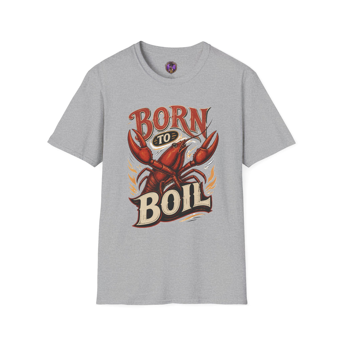 Born to Boil Retro Crawfish T-Shirt graphic T-shirt product image 2