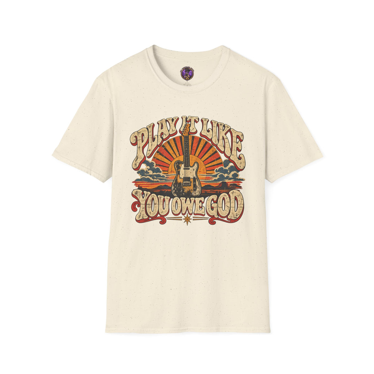 Play It Like You Owe God Shirt | Vintage Guitar Music Tee graphic T-shirt product image 2