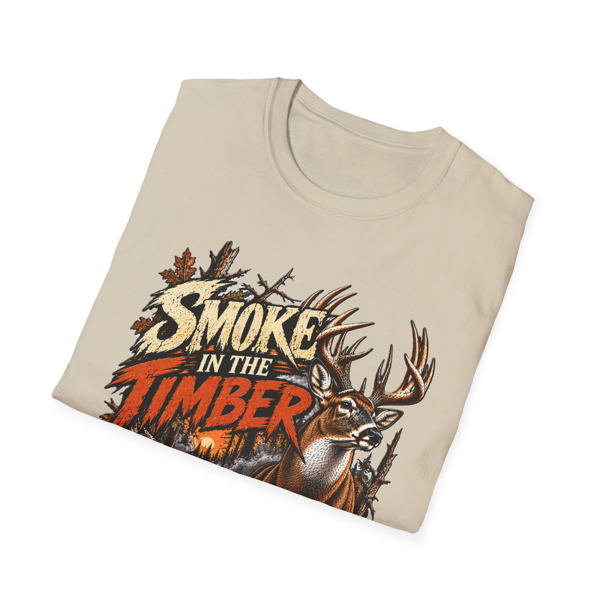 Smoke In The Timber Whitetail Deer Hunting Design