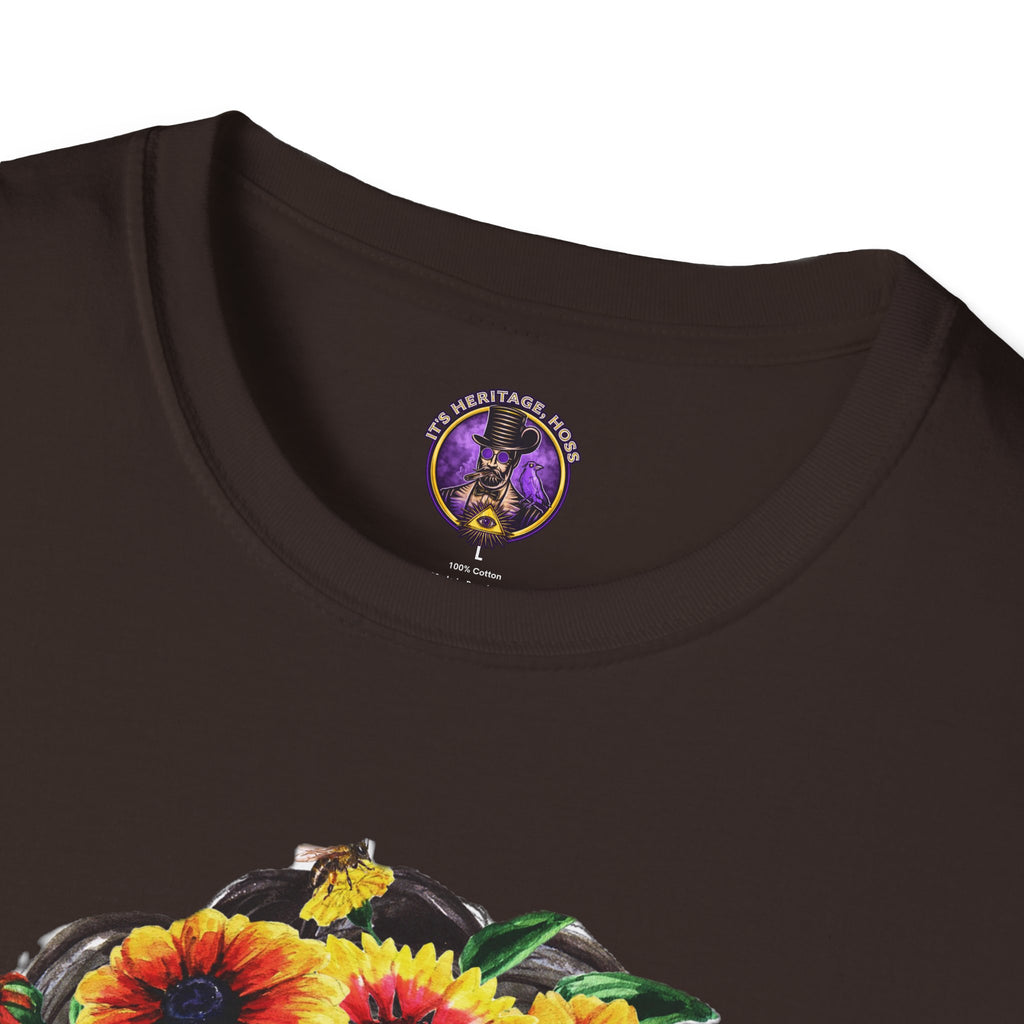 Skull with Sunflower Crown T-Shirt