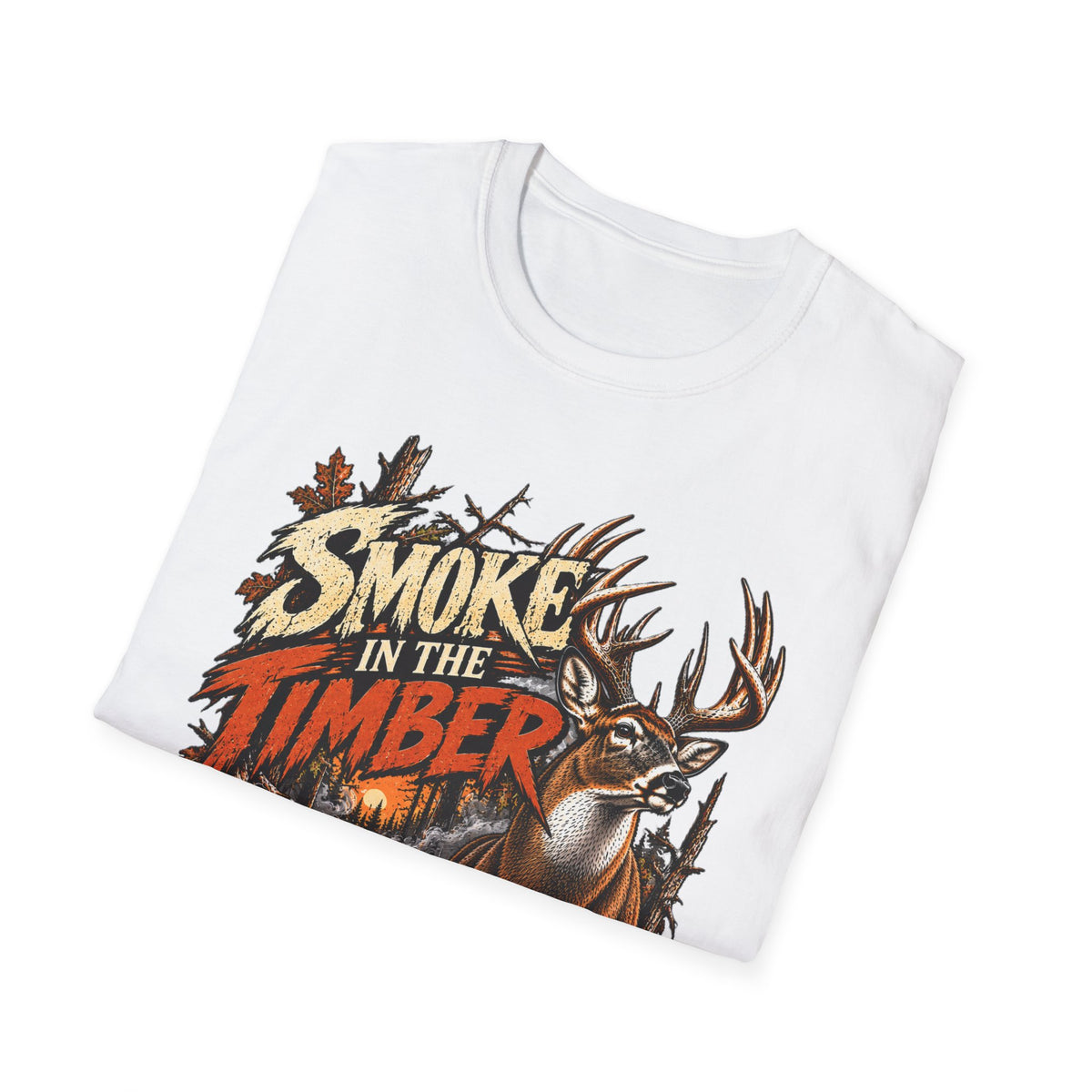 Smoke In The Timber Whitetail Deer Hunting Design