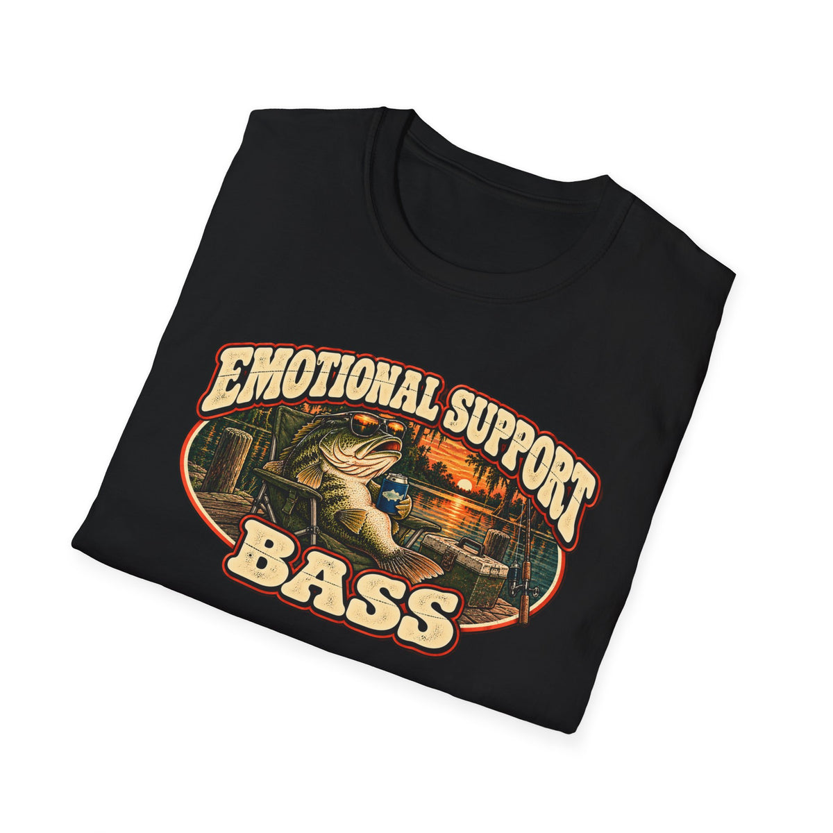 Emotional Support Bass Vintage Fishing