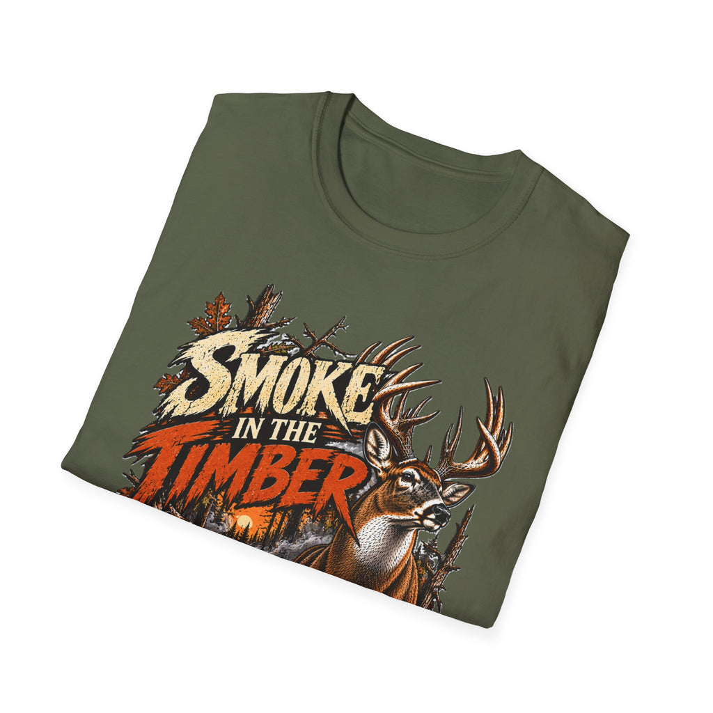 Smoke In The Timber Whitetail Deer Hunting Design