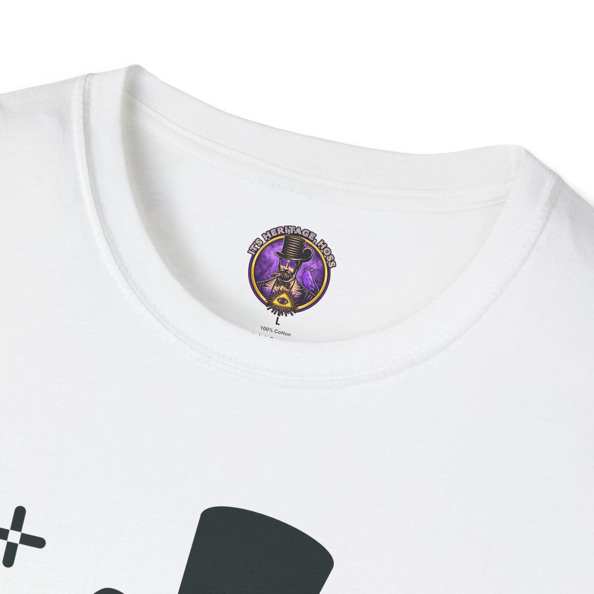 Cat T-Shirt - “life is meow” Cute Top Hat Cat Graphic Tee graphic T-shirt product image 5