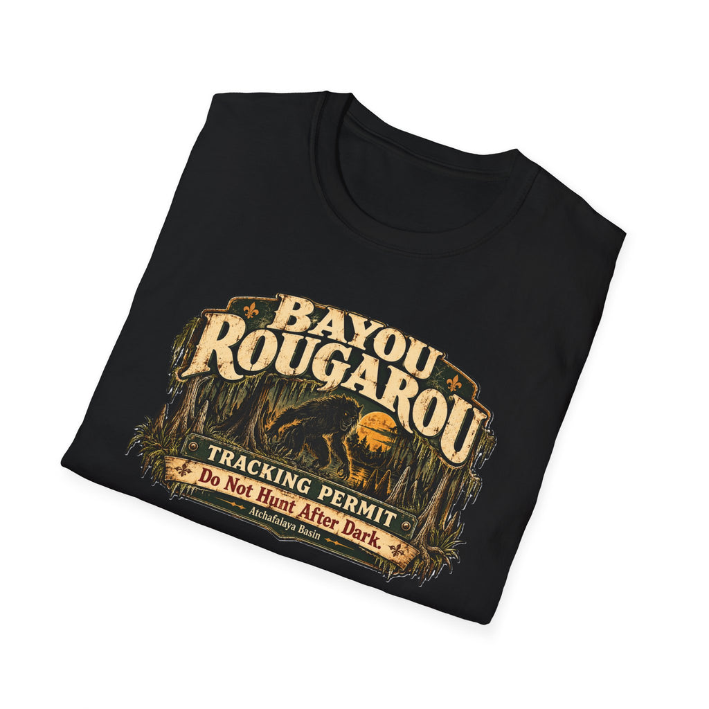 Bayou Rougarou Tracking Permit T-Shirt — Louisiana Cryptid