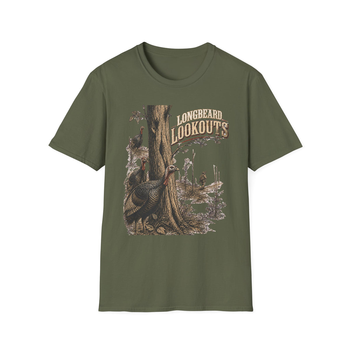 Longbeard Lookouts Turkey Hunting T-Shirt