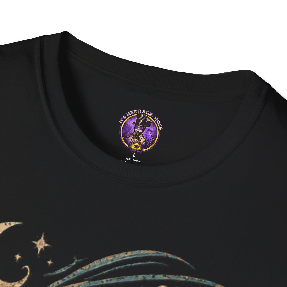 Midnight Rider T-Shirt | Retro Motorcycle Moon Graphic Tee graphic T-shirt product image 4
