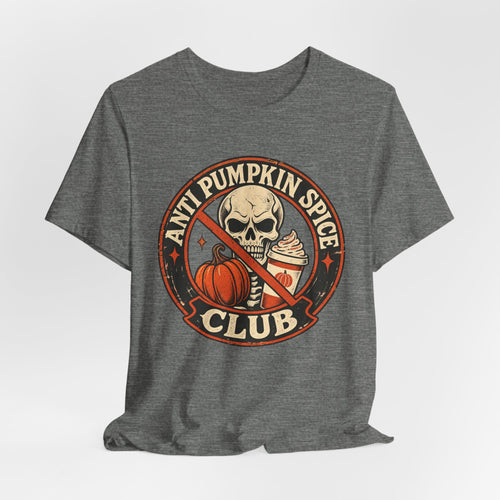 Anti Pumpkin Spice Club Funny Fall T-Shirt graphic T-shirt product image 2