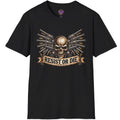 Resist or Die skull surrounded by vintage revolvers and ammunition in distressed outlaw artwork