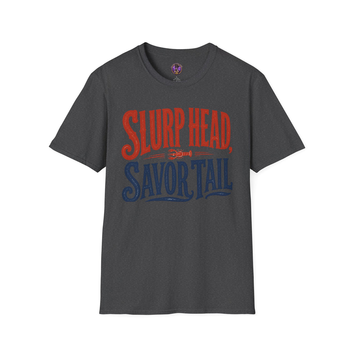 Slurp Head Savor Tail Retro Crawfish T-Shirt graphic T-shirt product image 4