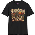 Three Chords & The Truth graphic with acoustic guitar and distressed 1970s outlaw country styling.