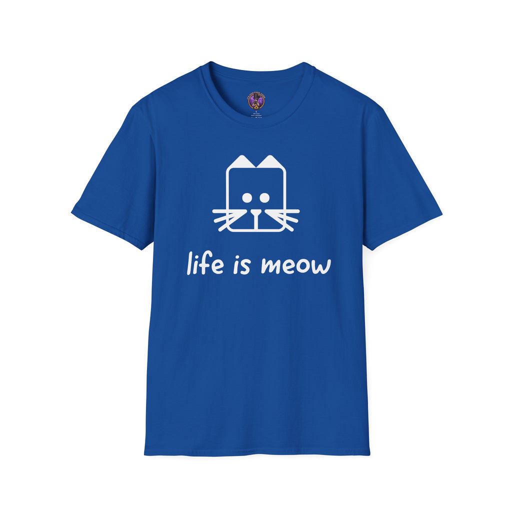 Cat T-Shirt - "Life Is Meow" Cute Minimalist Cat Graphic Tee graphic T-shirt product image 2
