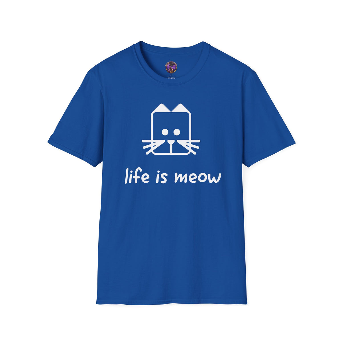 Cat T-Shirt - "Life Is Meow" Cute Minimalist Cat Graphic Tee graphic T-shirt product image 2
