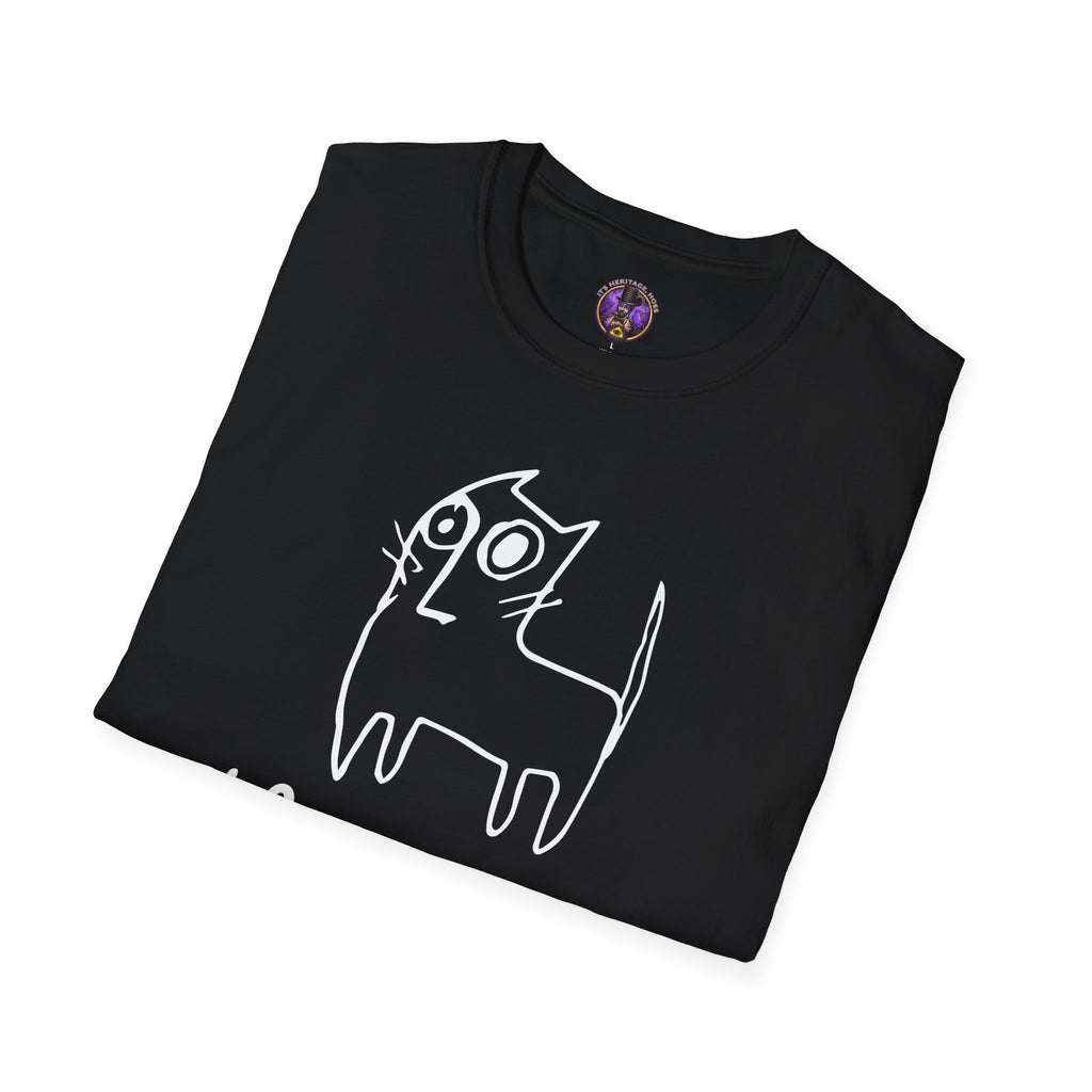 Cat T-Shirt - "Life Is Meow" Cute Doodle Cat Tee for Cat Lovers graphic T-shirt product image 6