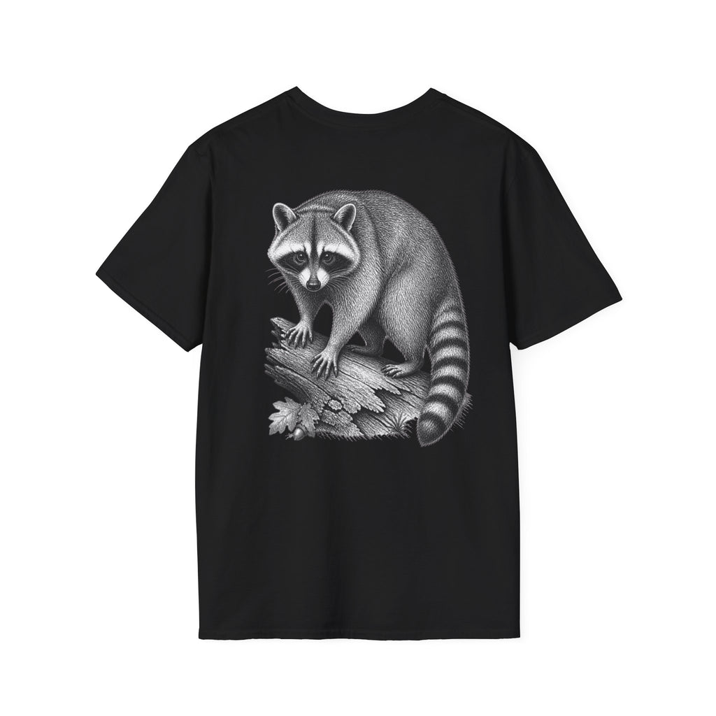 Raccoon Graphic T-Shirt – Vintage Woodland Illustration Tee — product view 10