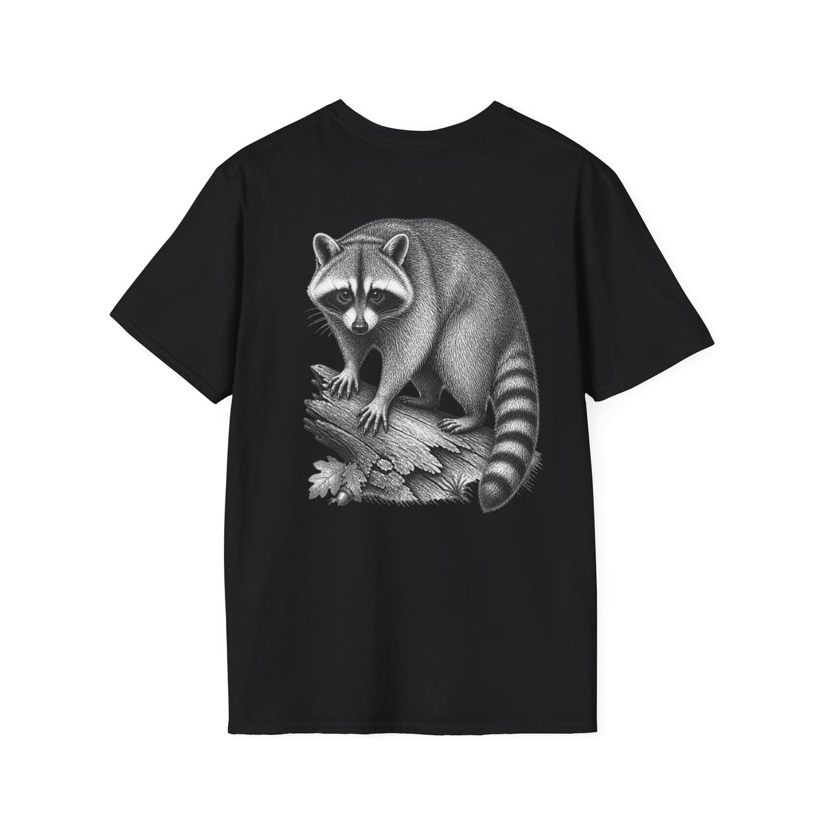 Raccoon Graphic T-Shirt – Vintage Woodland Illustration Tee — product view 10