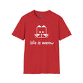 Cat T-Shirt - "Life Is Meow" Cute Minimalist Cat Graphic Tee graphic T-shirt product image 3